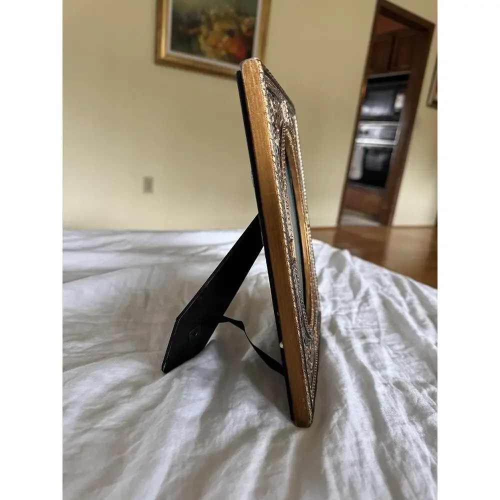 Ornate Black Gold Oval Photo Frame Rococo Scroll Decor 7.5x 9.5 Home Decor - Picture 2 of 6